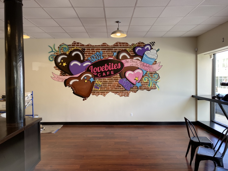 Lovebites Cafe Mural